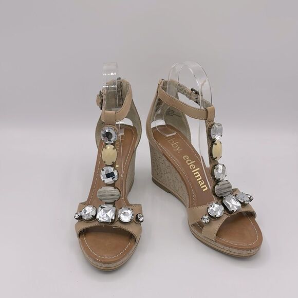 Libby Edelman Wedge Sandal Size 7.5 - Picture 1 of 11